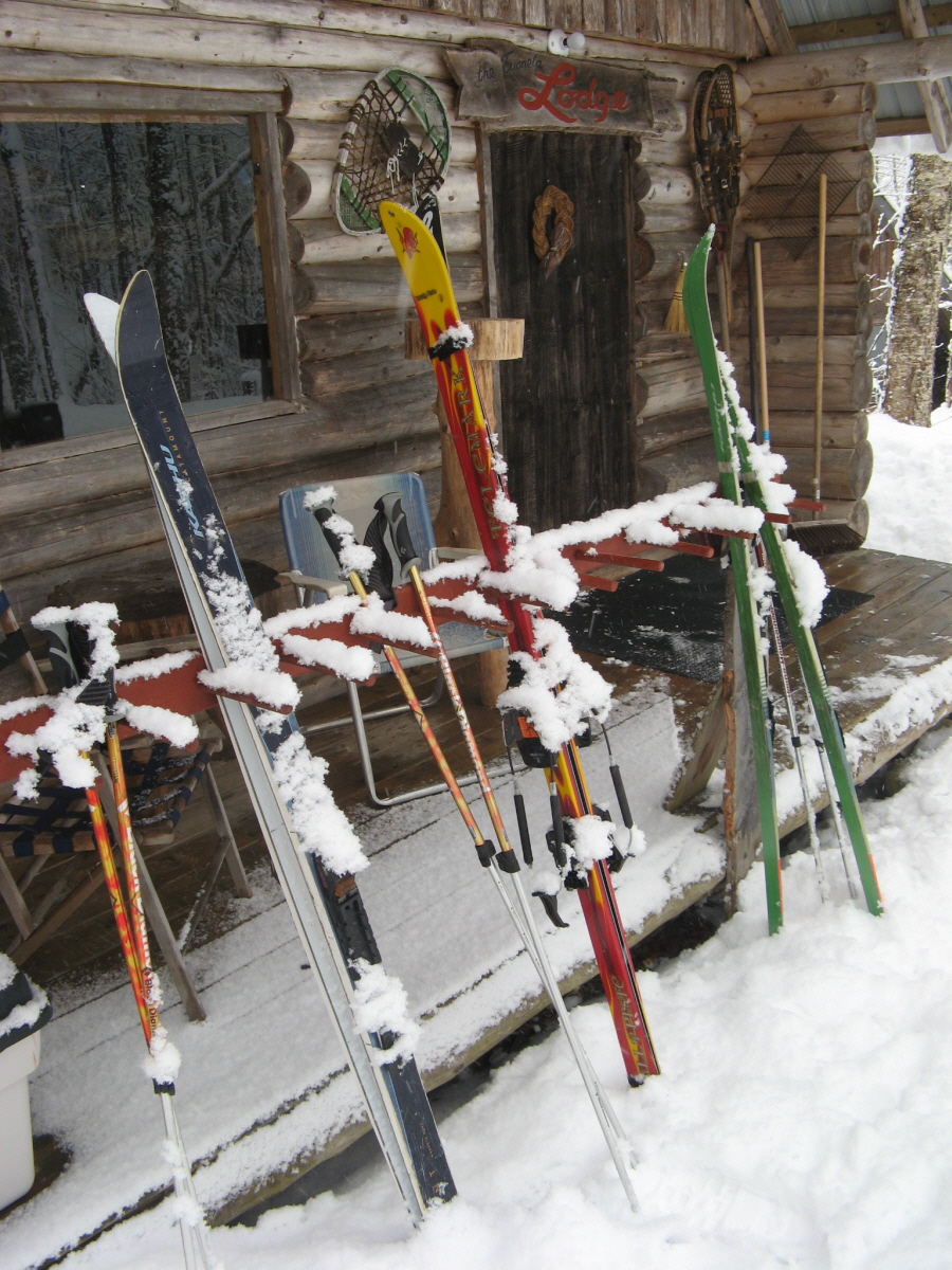 Skiis in Rack
