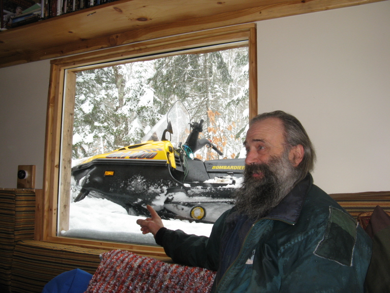 Snow in window. Snow in window.