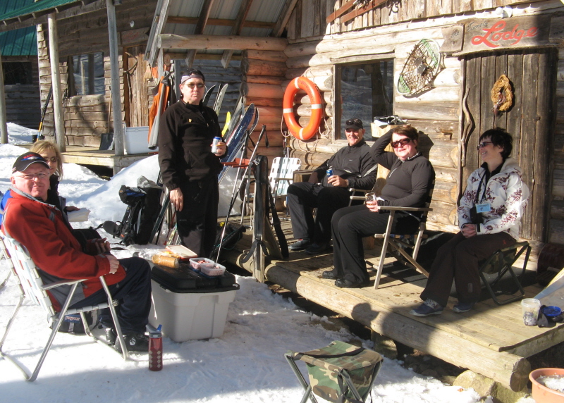 Zoom in Spring skiing lunch.